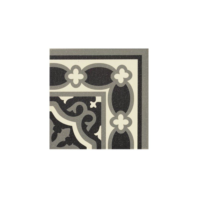 Carreau d'angle Florentine Black 20x20