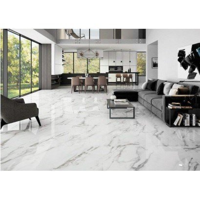 Calacata Brillant bords rectifiés 60x60 (carton de 1,44 m²)