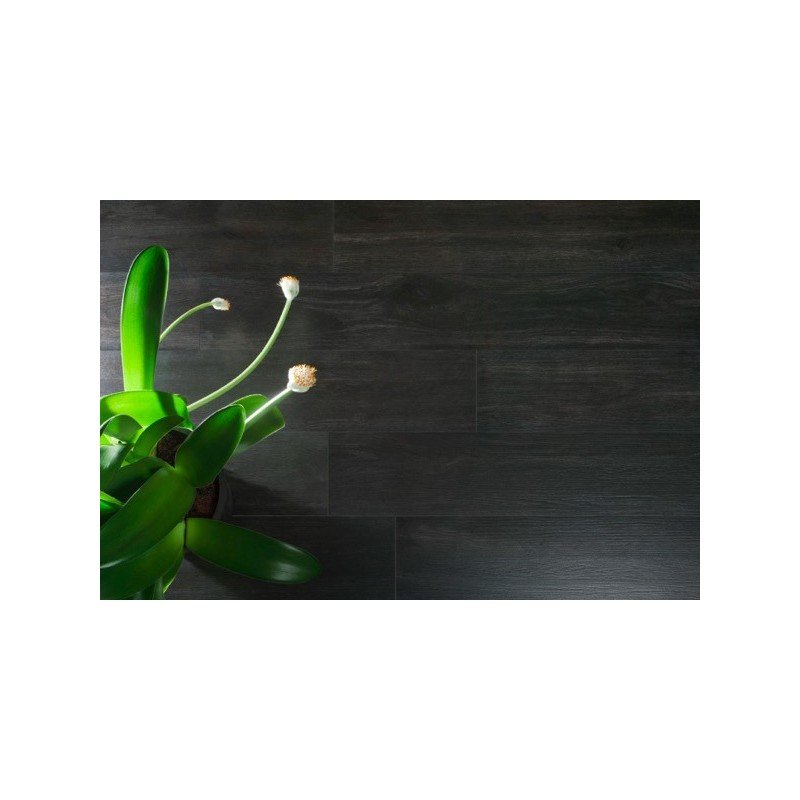 Carrelage noir pour sol imitation parquet - Hardwood Negro 20x120 (carton de 1,16 m²)