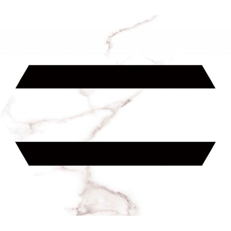 Essen 22,5x25,9 – Carrelage hexagonal blanc et noir (carton de 0,88 m²)