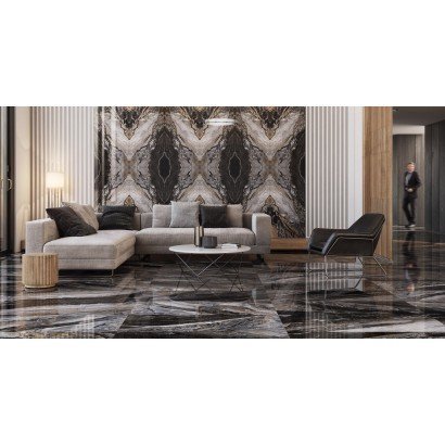 Orobico Black Poli bords rectifiés 60x120 (carton de 1,43 m²)