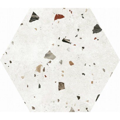 Sonar White hexagonal 22x25 (carton de 1,04 m²)