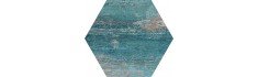 Cassis Hexagonal Blue 22x25 – Carrelage bleu et sable (carton de 1,04 m²)