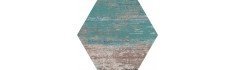 Cassis Hexagonal Blue 22x25 – Carrelage bleu et sable (carton de 1,04 m²)