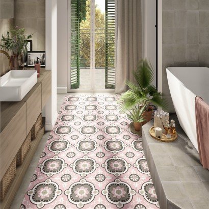 Barcelona Rose 20x20 - Carrelage style carreaux de ciment (carton de 1 m²)