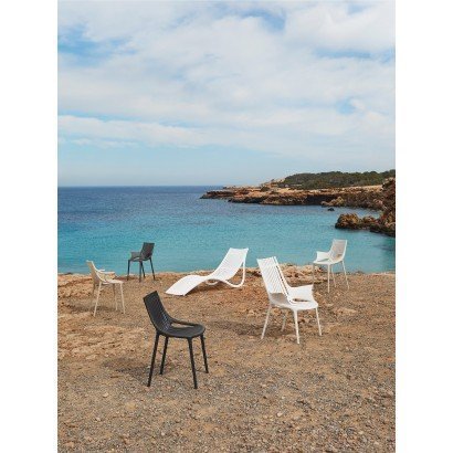 Chaise avec accoudoir Vondom Ibiza 60x51x81 - Écru - Lot de 4 unités