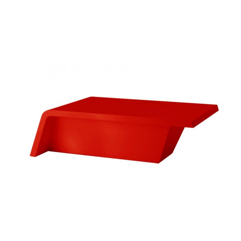 Table basse Vondom Rest 106x56x30 - Rouge - Produit écoresponsable