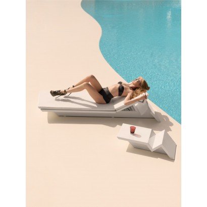 Chaise longue Vondom Rest Sun Chaise 226x72x24 - Blanc - Produit écoresponsable