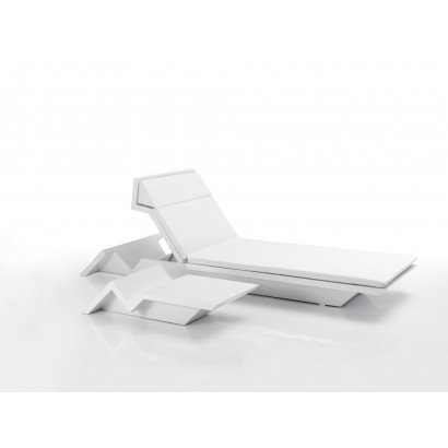 Table basse Vondom Rest Sun Chaise 86,5x50x24 - Blanc - Produit écoresponsable