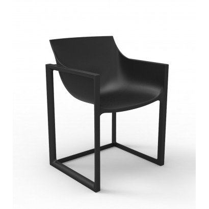 Chaise avec accoudoirs Vondom Wall Street 57x53x80 - Noir - Lot de 2 unités