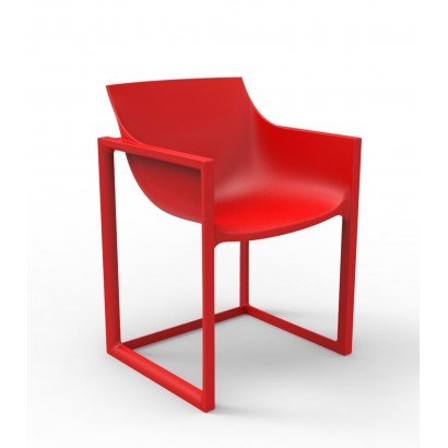Chaise avec accoudoirs Vondom Wall Street 57x53x80 - Rouge - Lot de 2 unités