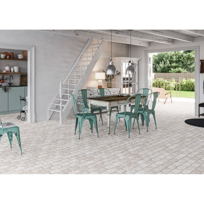 Borgogna White Cobblestone 44x66 (carton de 1,04 m2)