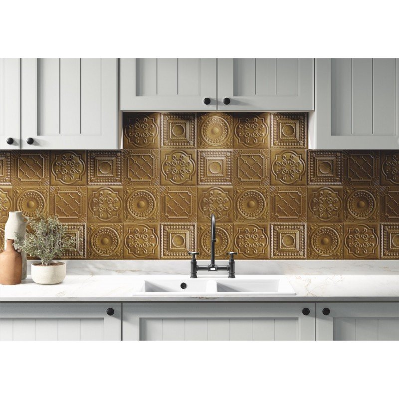 Metal Tiles Relief Gold 20x20 (carton de 1 m²)