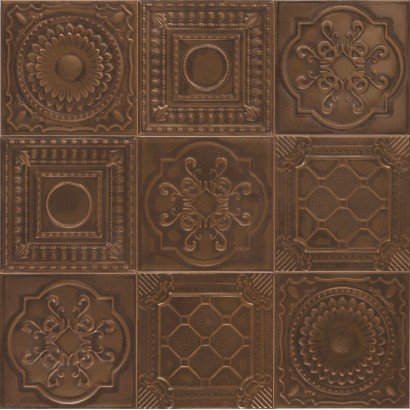 Metal Tiles Relief Bronze 20x20 (carton de 1 m²)