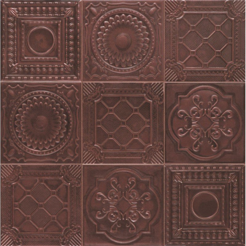 Metal Tiles Relief Copper 20x20 (carton de 1 m²)