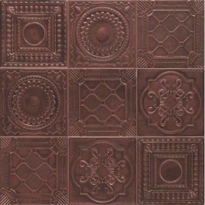 Metal Tiles Relief Copper 20x20 (carton de 1 m²)