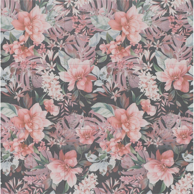 Fresque Roses 20×20 – Carrelage décoratif (ensemble de 1,44 m²)