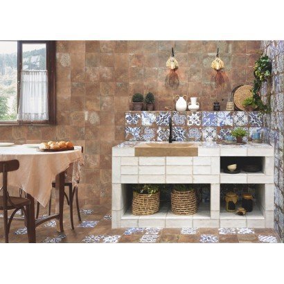 Carrelage style carreaux de ciment Anthology Cotto 20x20 (carton de 1 m2)