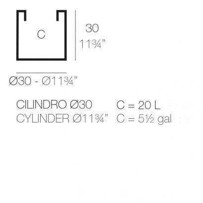 Pot de fleurs Vondom Cilindro Simple Ø30x30 - Produit écoresponsable