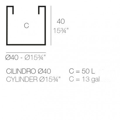 Pot de fleurs Vondom Cilindro Simple Ø40x40 - Produit écoresponsable