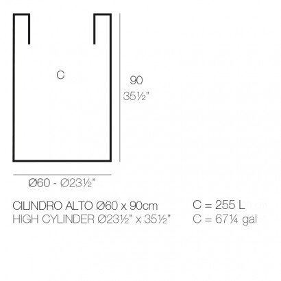 Pot de fleurs Vondom Cilindro Simple Ø60x90 - Produit écoresponsable