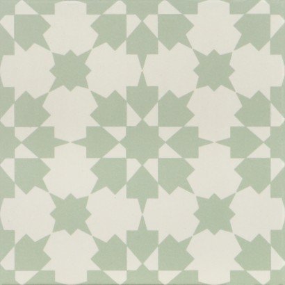 Infusion Ornelas 20x20 – Carrelage vert pastel et blanc cassé (carton de 1 m²)