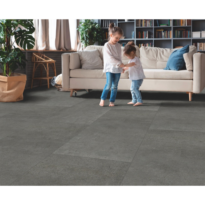 Lames sol SPC Ciment Night 61x123 (carton 1,52 m2)