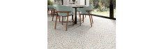 Dots 20x20 – Carrelage blanc multicolore style terrazzo (carton de 1 m²)