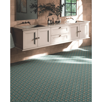 Glamour Green 20x20 - Carrelage style carreaux de ciment (carton de 1 m²)
