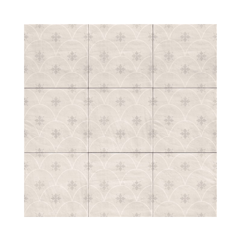 Glamour White 20x20 - Carrelage style carreaux de ciment (carton de 1 m²)