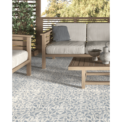 Decor Blue Five 20x20 - Carrelage style carreaux de ciment (carton de 1 m2)