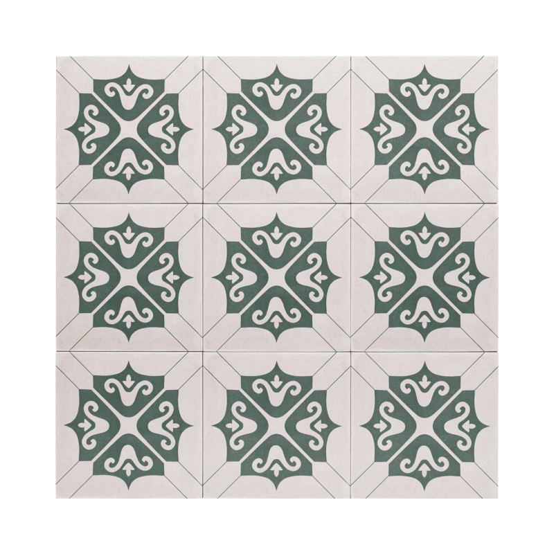Kingdom 20x20 - Carrelage style carreaux de ciment (carton de 1 m²)