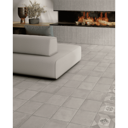 Elegance Grey 20x20 - Carrelage effet terre cuite (carton de 1 m²)