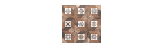 Deco Elegance Brown 20x20 - Carrelage style carreaux de ciment (carton de 1 m²)