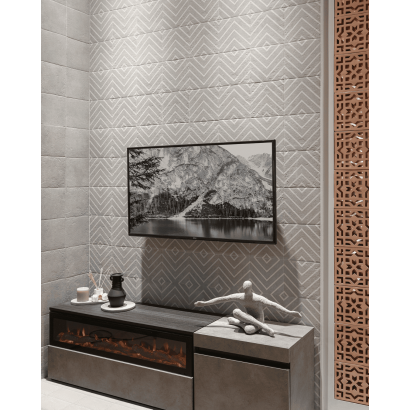 Decor Grey One 20x20 - Carrelage style carreaux de ciment (carton de 1 m²)