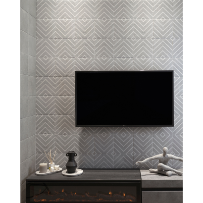 Decor Grey One 20x20 - Carrelage style carreaux de ciment (carton de 1 m²)