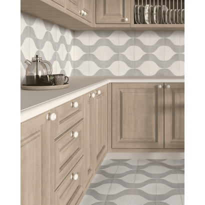 Decor Grey Two 20x20 - Carrelage style carreaux de ciment (carton de 1 m²)