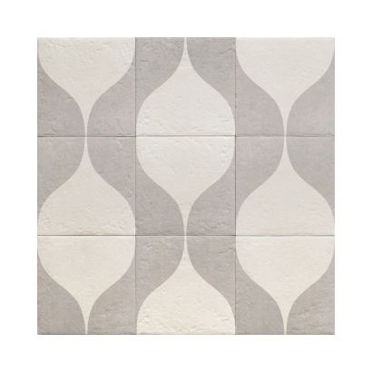 Decor Grey Two 20x20 - Carrelage style carreaux de ciment (carton de 1 m²)