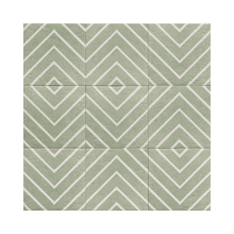 Decor Green One 20x20 - Carrelage style carreaux de ciment (carton de 1 m²)