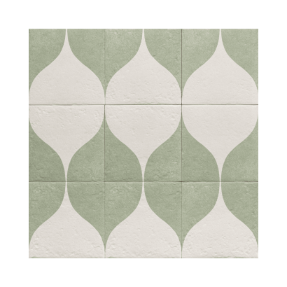 Decor Green Two 20x20 - Carrelage style carreaux de ciment (carton de 1 m²)