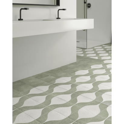 Decor Green Two 20x20 - Carrelage style carreaux de ciment (carton de 1 m²)