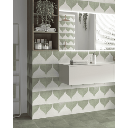 Decor Green Two 20x20 - Carrelage style carreaux de ciment (carton de 1 m²)