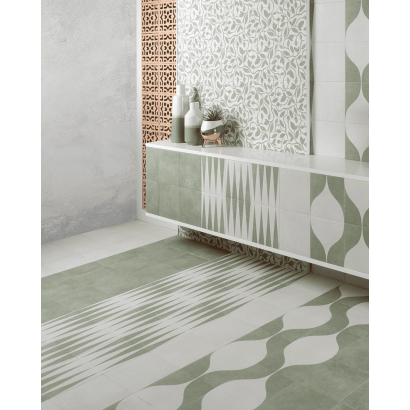 Decor Green Four 20x20 - Carrelage style carreaux de ciment (carton de 1 m²)