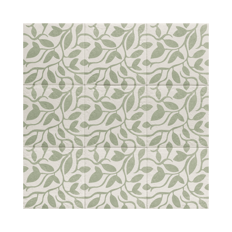 Decor Green Five 20x20 - Carrelage style carreaux de ciment (carton de 1 m²)