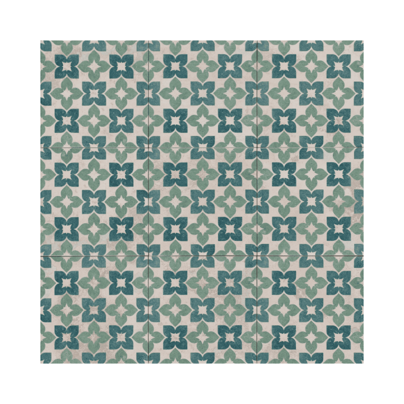 Soul Green 20x20 - Carrelage style carreaux de ciment (carton de 1 m2)