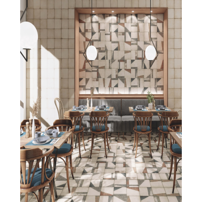 Bottega Bianco 20x20 - Carrelage style traditionnel (carton de 1 m2)