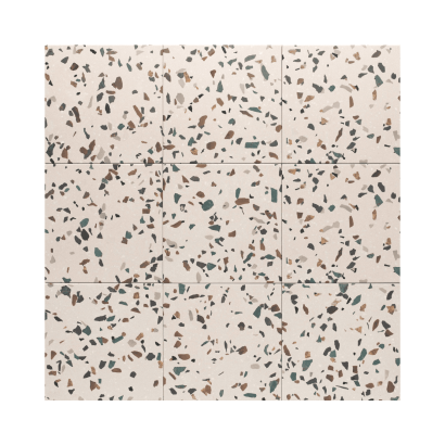 Dots Nude 20x20 – Carrelage style terrazzo (carton de 1 m²)