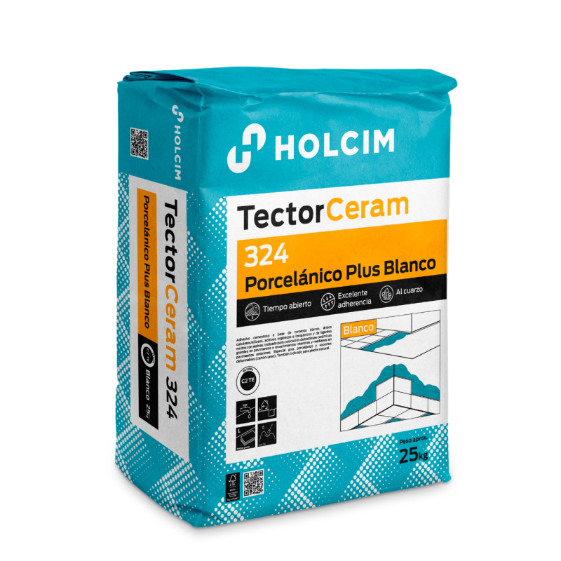 TectorCeram 324 Porcelánico Plus Blanc – Mortier colle blanche (sac de 25 kg)