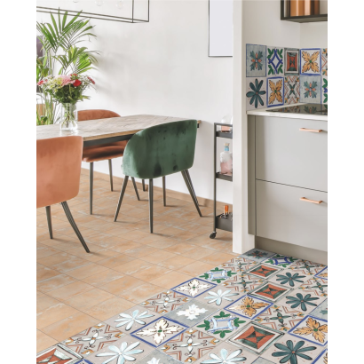 Portocervo 20x20 - Carrelage à motifs floraux (carton de 1 m2)