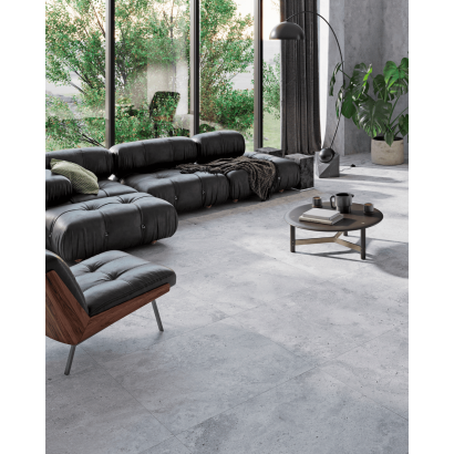 Petra Grey 90x90 - Carrelage effet béton (carton de 1,61 m2)